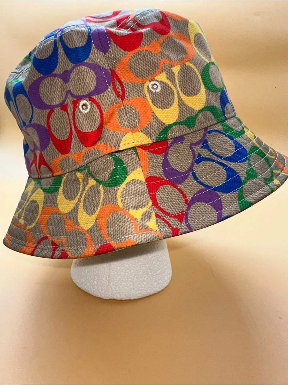 Coach Pride 2022 Multicolor Signature Print Bucket Hat